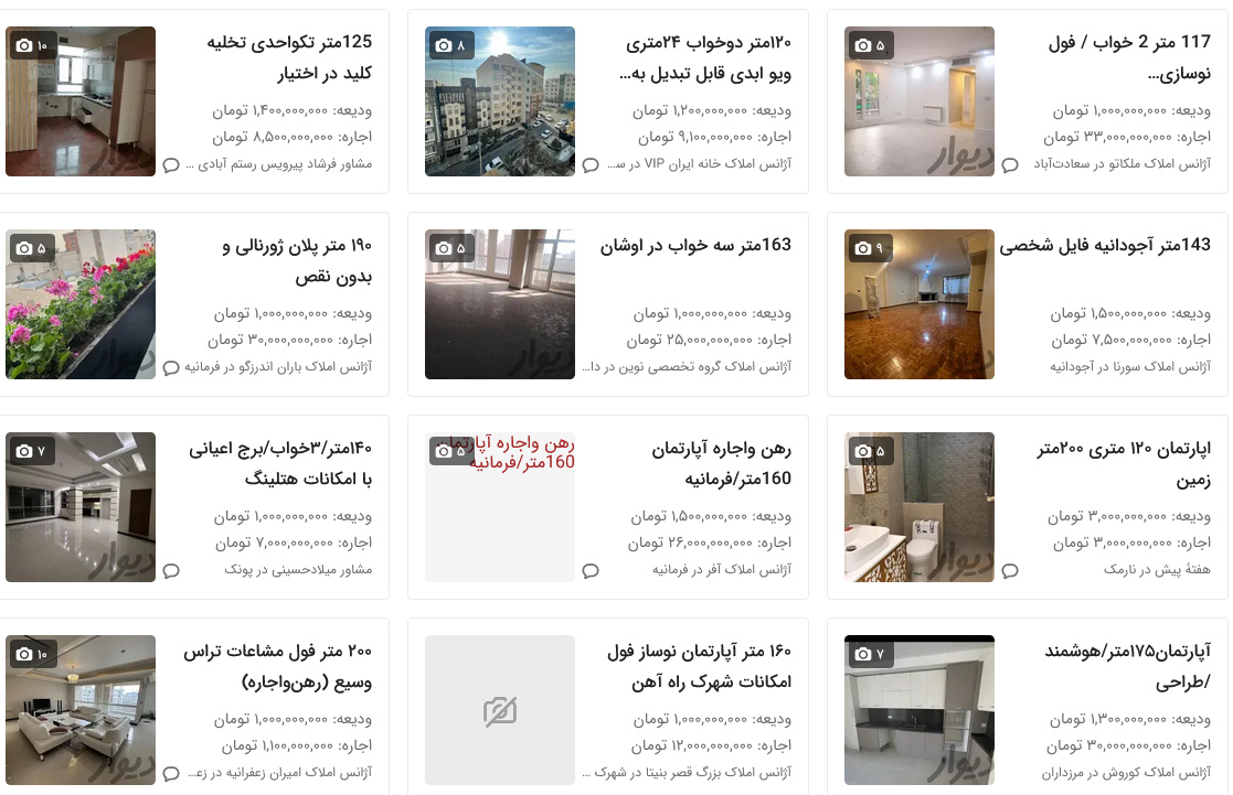 بازار عجیب و غریب مسکن در پلتفرمهای اینترنتی/ لزوم ورود نهادهای نظارتی بر روند قیمتگذاری