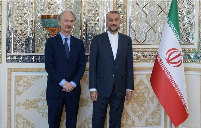 دیدار نماینده ویژه دبیرکل سازمان ملل در امور سوریه با امیرعبداللهیان دیدار نماینده ویژه دبیرکل سازمان ملل در امور سوریه با امیرعبداللهیان