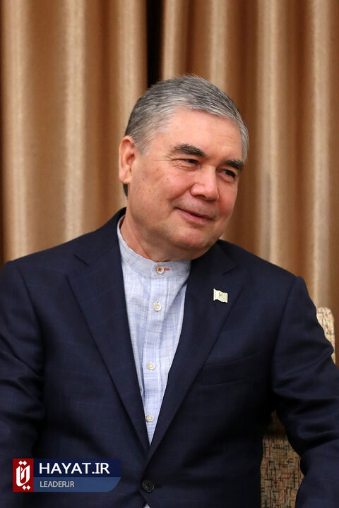 دیدار رهبر معظم انقلاب با رئیس شورای مصلحت خلق ترکمنستان