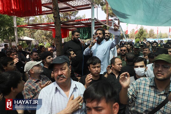 تشییع پیکر مطهر شهید فاطمیون محمد جعفری گنجی