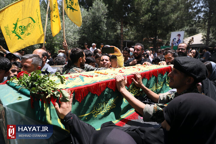 تشییع پیکر مطهر شهید فاطمیون محمد جعفری گنجی