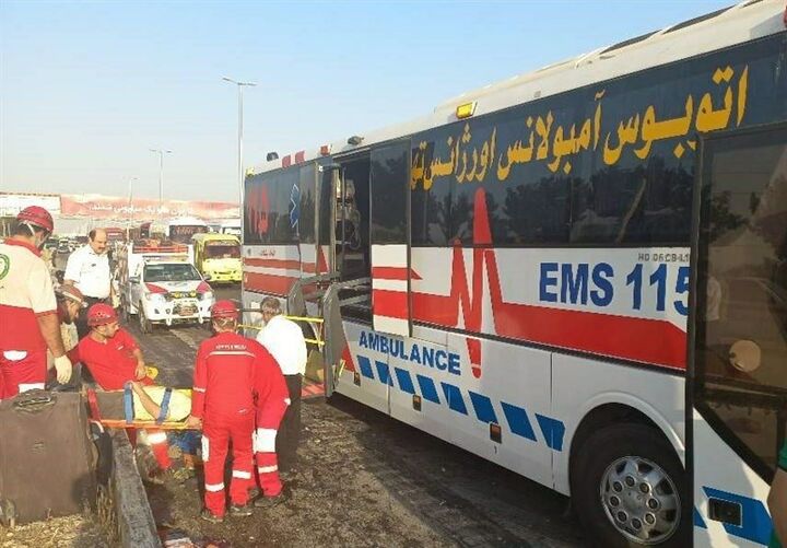مصدوم شدن ۱۵ زائر ایرانی در حادثه واژگونی ون در بصره مصدوم شدن ۱۵ زائر ایرانی در حادثه واژگونی ون در بصره