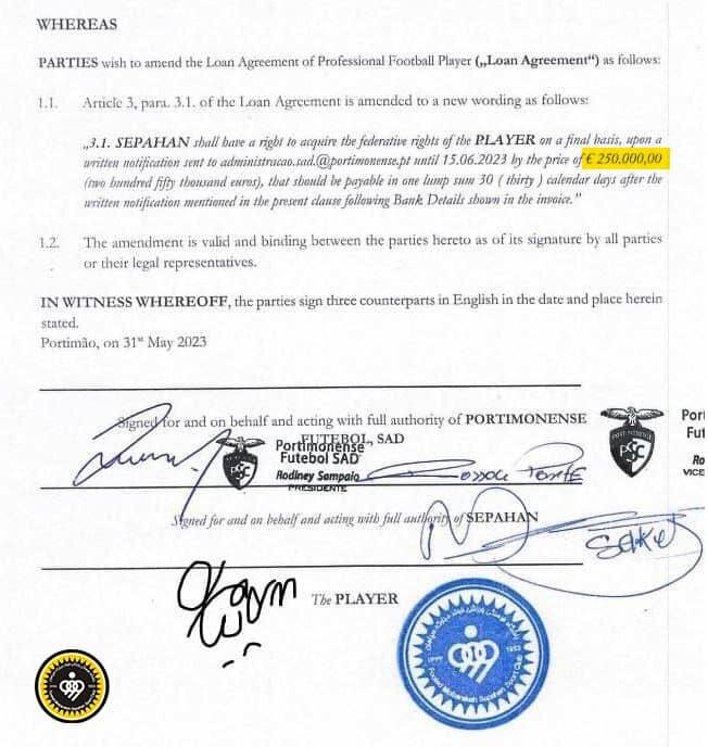 انتشار رقم رضایت نامه نیازمند از سوی سپاهان + سند