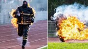 عجیب‌ترین رکورد گینس؛ دویدن با لباسی از آتش