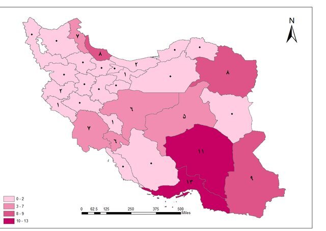 کدام استان ها بیشتری ابتلا به بیماری تب کریمهکنگو را به ثبت رساندند؟