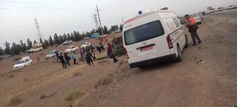 واژگونی سرویس کارگران شهر صنعتی کاوه با 10مصدوم واژگونی سرویس کارگران شهر صنعتی کاوه با 10مصدوم