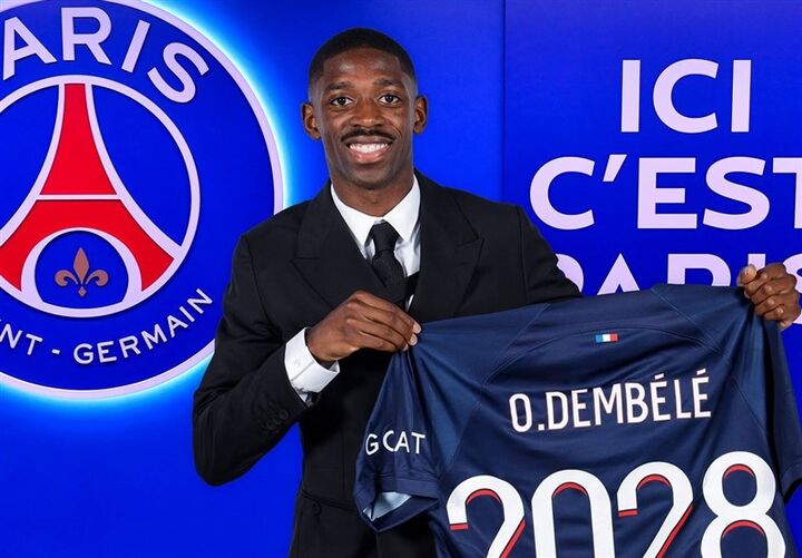 دمبله رسماً به پاریسنژرمن پیوست دمبله رسماً به پاریسنژرمن پیوست