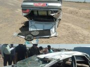 خودروی حامل خبرنگاران شهرستان فردوس دچار سانحه شد 