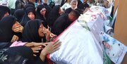 وداع باشکوه مردم دیار سربداران با شهید مدافع امنیت‌
