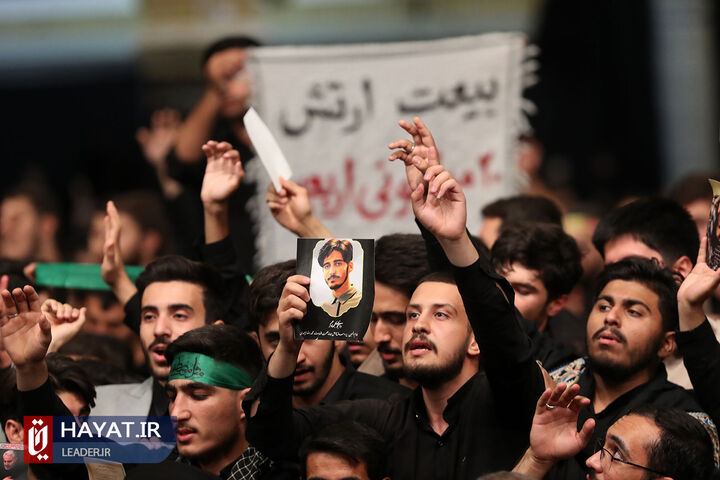 عزاداری دانشجویان به‌مناسبت اربعین حسینی(ع)باحضور رهبر معظم انقلاب