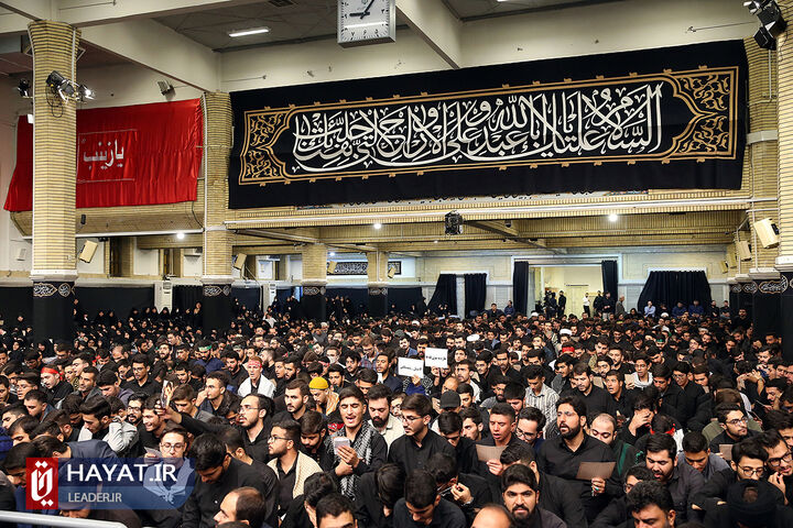 عزاداری دانشجویان به‌مناسبت اربعین حسینی(ع)باحضور رهبر معظم انقلاب