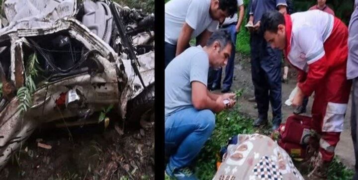 سقوط مرگبار خودروی آفروید در ییلاقات شفت سقوط مرگبار خودروی آفروید در ییلاقات شفت