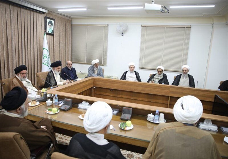 حضور دبیر شورای عالی امنیت ملی در جمع اعضای جامعه مدرسین حوزه علمیه قم+عکس