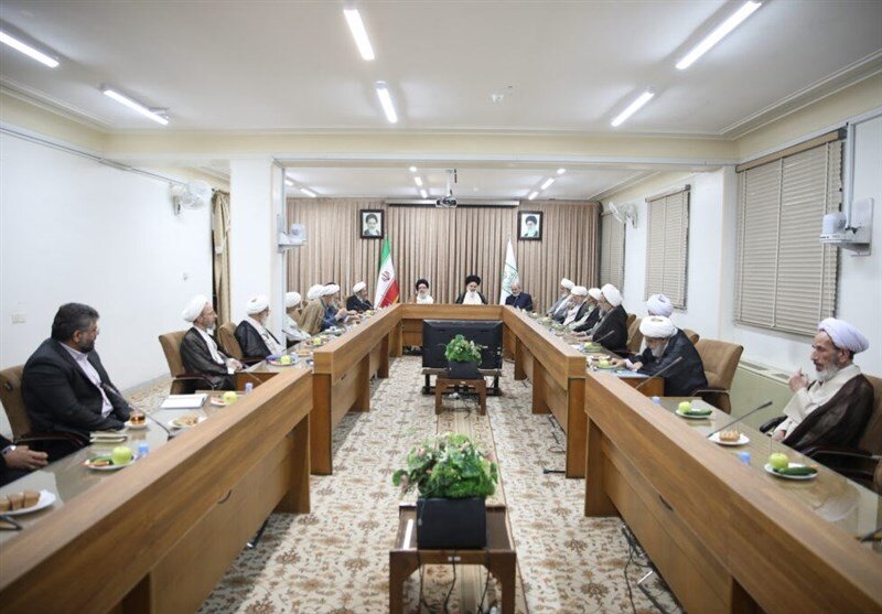 حضور دبیر شورای عالی امنیت ملی در جمع اعضای جامعه مدرسین حوزه علمیه قم+عکس