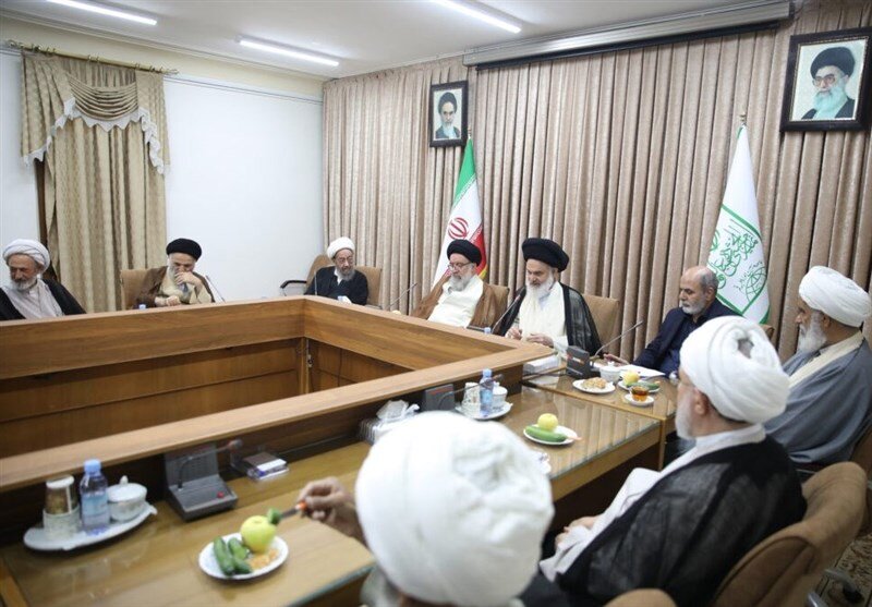 حضور دبیر شورای عالی امنیت ملی در جمع اعضای جامعه مدرسین حوزه علمیه قم+عکس