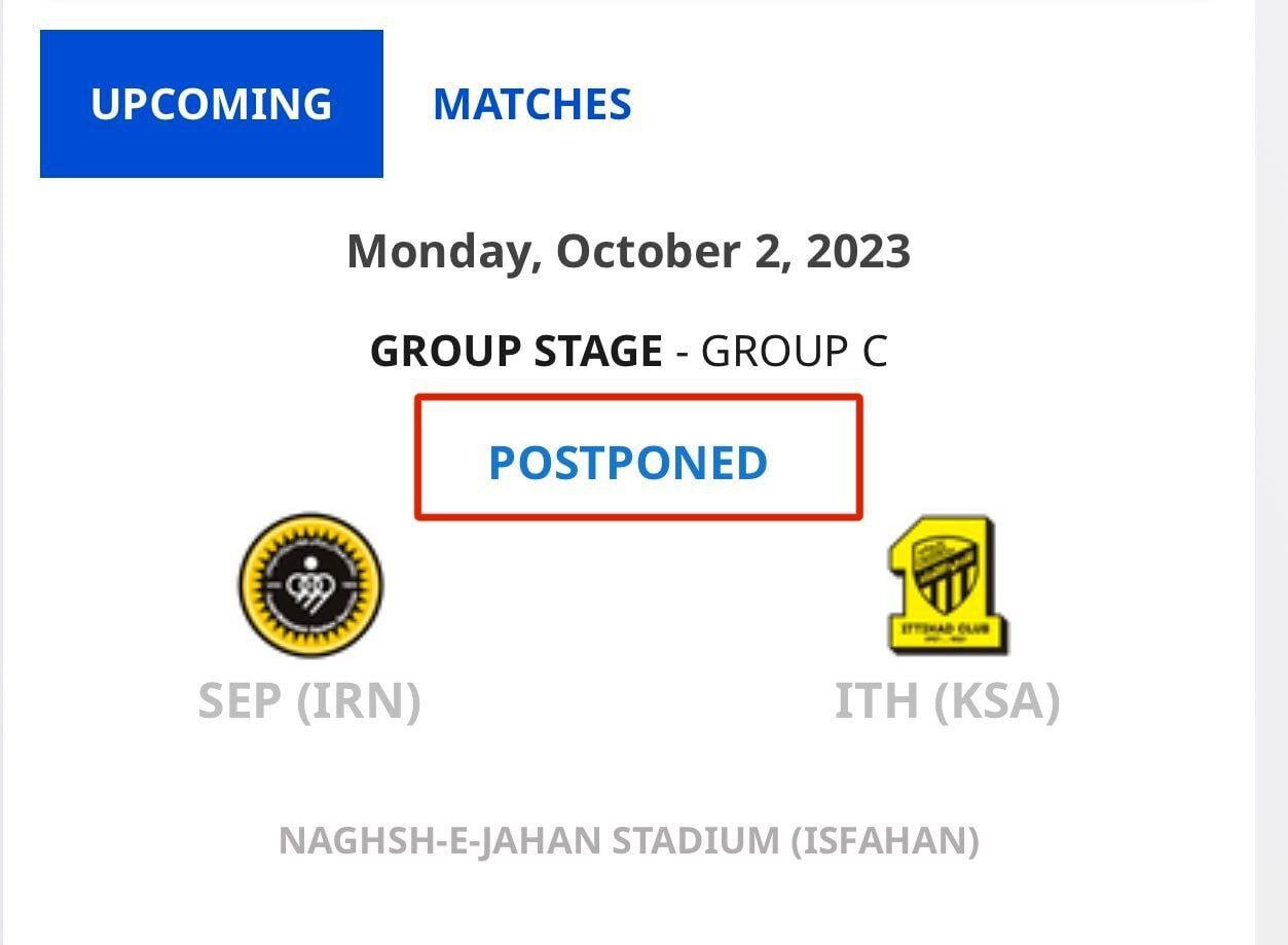 با اعلام رسمی AFC: سپاهان - الاتحاد در نقش جهان اصفهان برگزار میشود