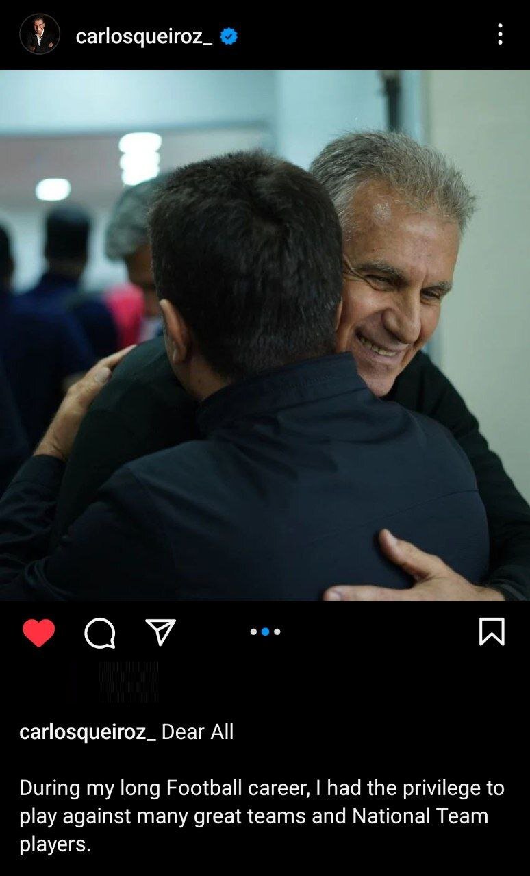 کیروش: افتخار میکنم مقابل ایران و بازیکنان درخشانش قرار میگیرم