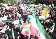 مردم قزوین علیه رژیم کودک کش صهیونیست تجمع می کنند