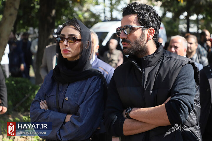 تشییع پیکر داریوش مهرجویی و وحیده محمدیفر