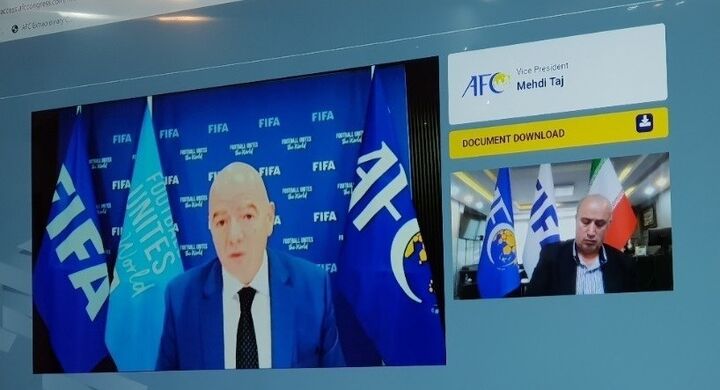 تمجید اینفانتینو از فدراسیون فوتبال ایران در کنگره AFC تمجید اینفانتینو از فدراسیون فوتبال ایران در کنگره AFC