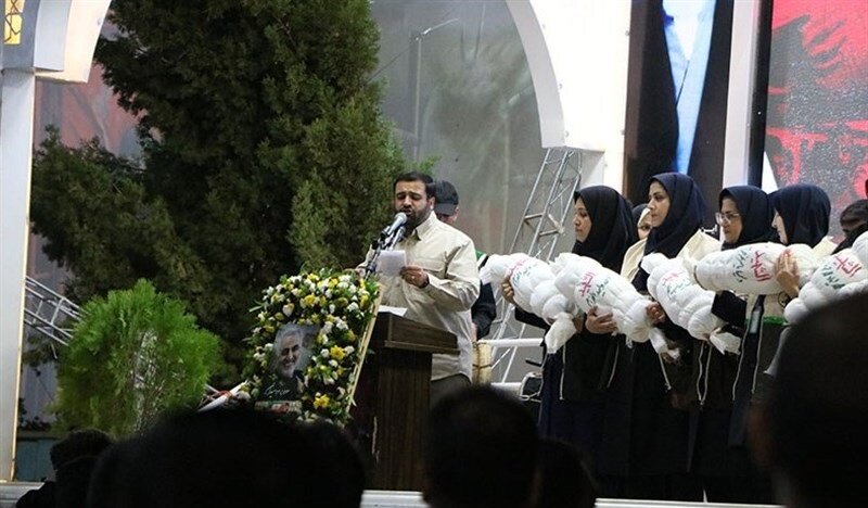 اجتماع بزرگ کرمانی ها در حمایت از مردم غزه در جوار حاج قاسم+ عکس