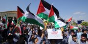تجمع 20 هزار دانش‌آموز تهرانی در حمایت از مردم غزه و فلسطین