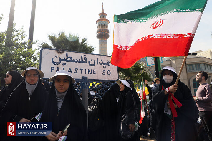 اجتماع دانش‌آموزان تهران در حمایت از کودکان غزه