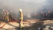 آتش‌سوزی گسترده دو کارگاه تولیدی در شهرک صنعتی «خضرا»