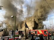 تصادف 3 تریلی و آتش‌سوزی مرگبار در کرمان