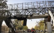 آتش سوزی پل هوایی بلوار ملک آباد مشهد