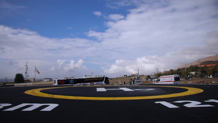 افتتاح پد بالگرد منطقه سربندان در محور تهران_فیروزکوه افتتاح پد بالگرد منطقه سربندان در محور تهران_فیروزکوه