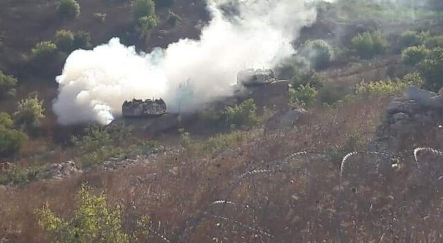 حمله موشکی سنگین قسام به یک مرکز نظامی صهیونیستی از جنوب لبنان