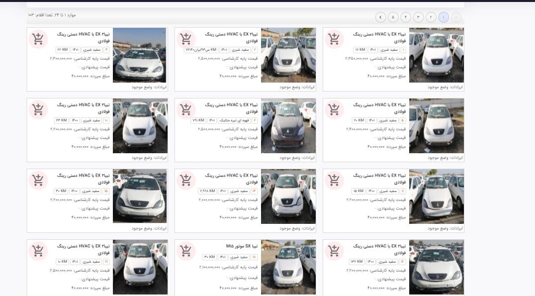 برگزاری بزرگترین مزایده خودرویی سایپا در تهران