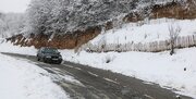 خطر سقوط سنگ و بهمن در جاده چالوس