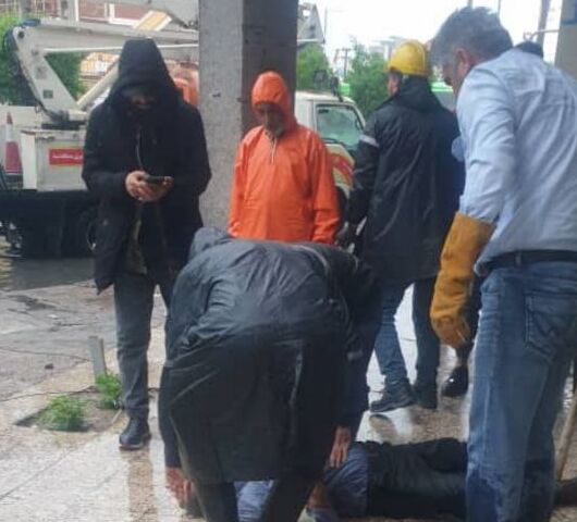 برق گرفتگی در آبگرفتگی اهواز برق گرفتگی در آبگرفتگی اهواز