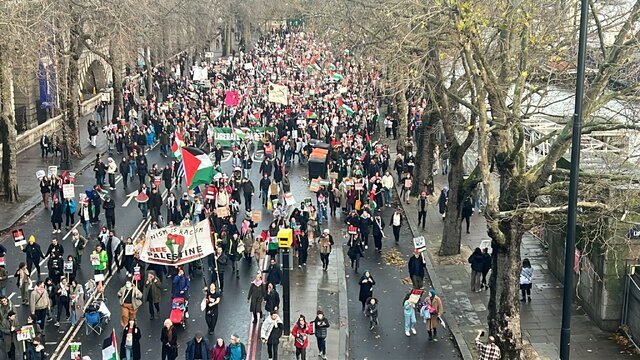 لندنی‌ها دوباره در حمایت از فلسطین به خیابان آمدند