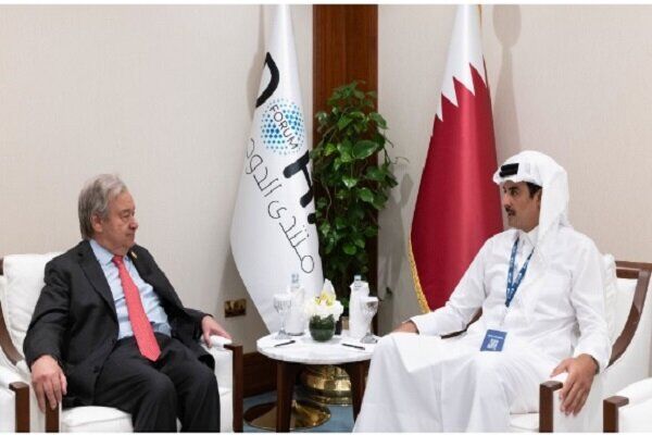 محورهای دیدار امیر قطر و دبیرکل سازمان ملل