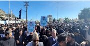 برگزاری مراسم تشییع شهدای حادثه تروریستی حمله به مقر انتظامی راسک در زاهدان