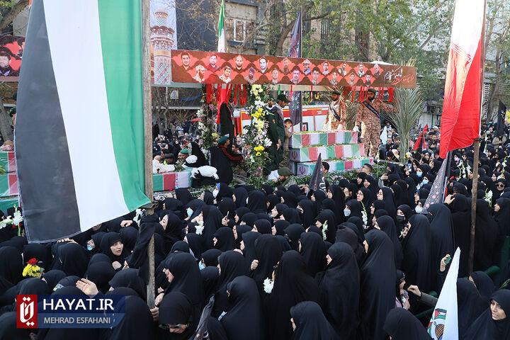 تشییع پیکر مطهر 110 شهید گمنام در تهران