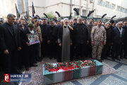 تصاویر/ تشییع و خاکسپاری پیکر یک شهید گمنام در وزارت فرهنگ و ارشاد اسلامی