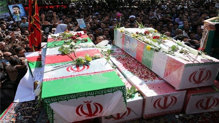 تشییع پیکر ۶ شهید گمنام دوران دفاع مقدس در فارس