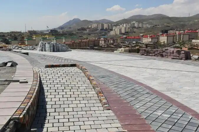 مسیر دسترسی به مزار ۲ شهید گمنام در بوستان نورالشهدا پردیس احداث شد