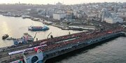 تظاهرات ده‌ها هزار نفری در استانبول برای حمایت از غزه