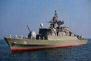 حضور ناوشکن «البرز» نیروی دریایی ایران در دریای سرخ