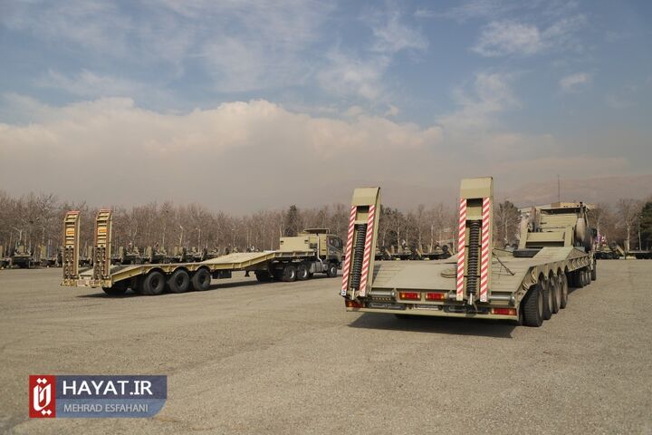 مراسم الحاق بیش از ۱۰۰ دستگاه تریلر تانکبر فوق سنگین به ناوگان ترابری نیروی زمینی ارتش