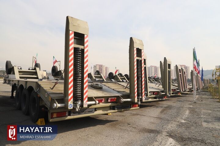 مراسم الحاق بیش از ۱۰۰ دستگاه تریلر تانکبر فوق سنگین به ناوگان ترابری نیروی زمینی ارتش