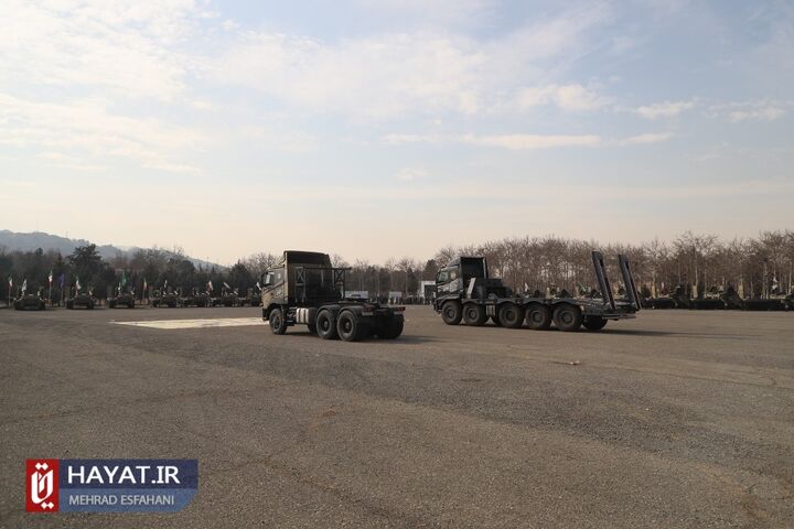 مراسم الحاق بیش از ۱۰۰ دستگاه تریلر تانکبر فوق سنگین به ناوگان ترابری نیروی زمینی ارتش