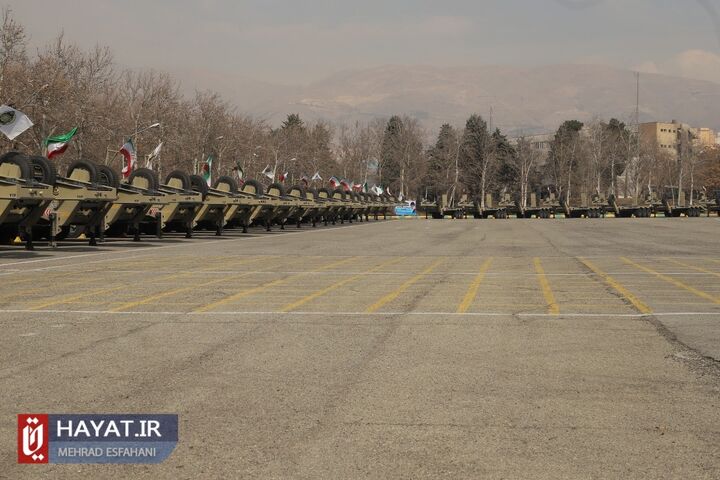 مراسم الحاق بیش از ۱۰۰ دستگاه تریلر تانکبر فوق سنگین به ناوگان ترابری نیروی زمینی ارتش