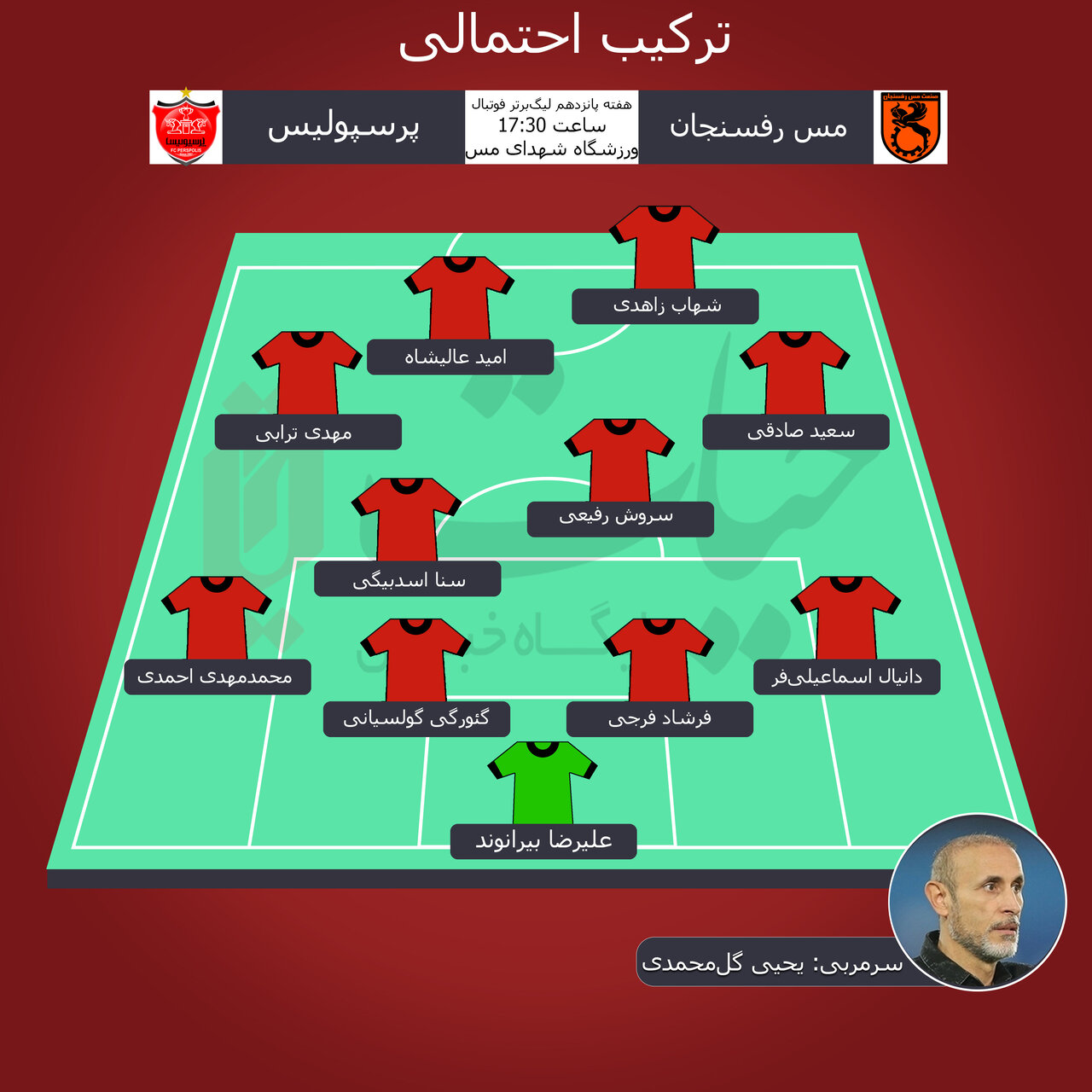 ترکیب احتمالی پرسپولیس در غیاب ستاره ملیپوش