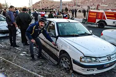 تصاویری از محل حادثه انفجار تروریستی در کرمان